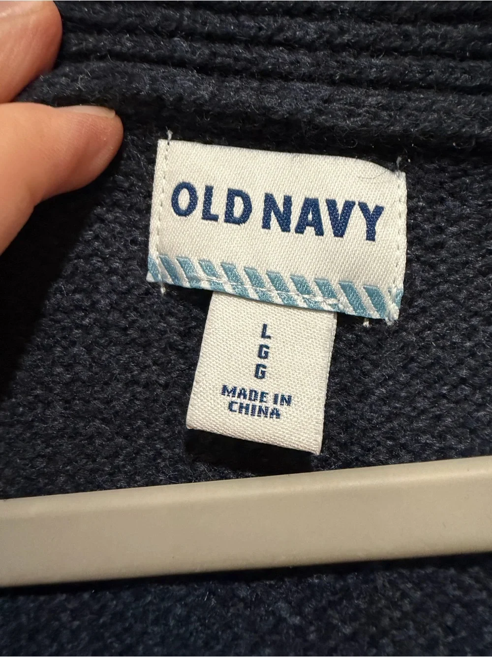 Old Navy Men’s Navy Blue Shawl Collar Button Front Cardigan Sweater Large